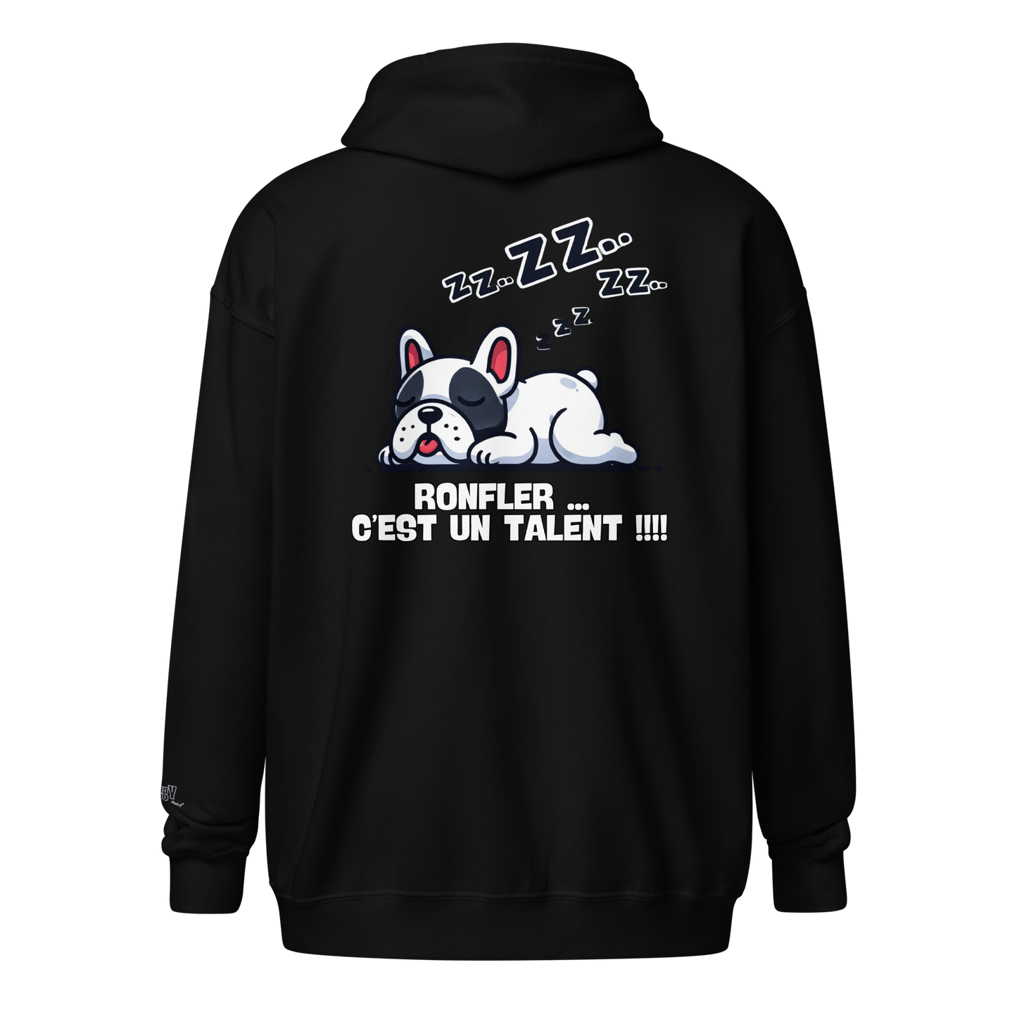 Veste à capuche épais unisexe à fermeture éclair classique - Collection Bouledogue Français - Doggy Trend