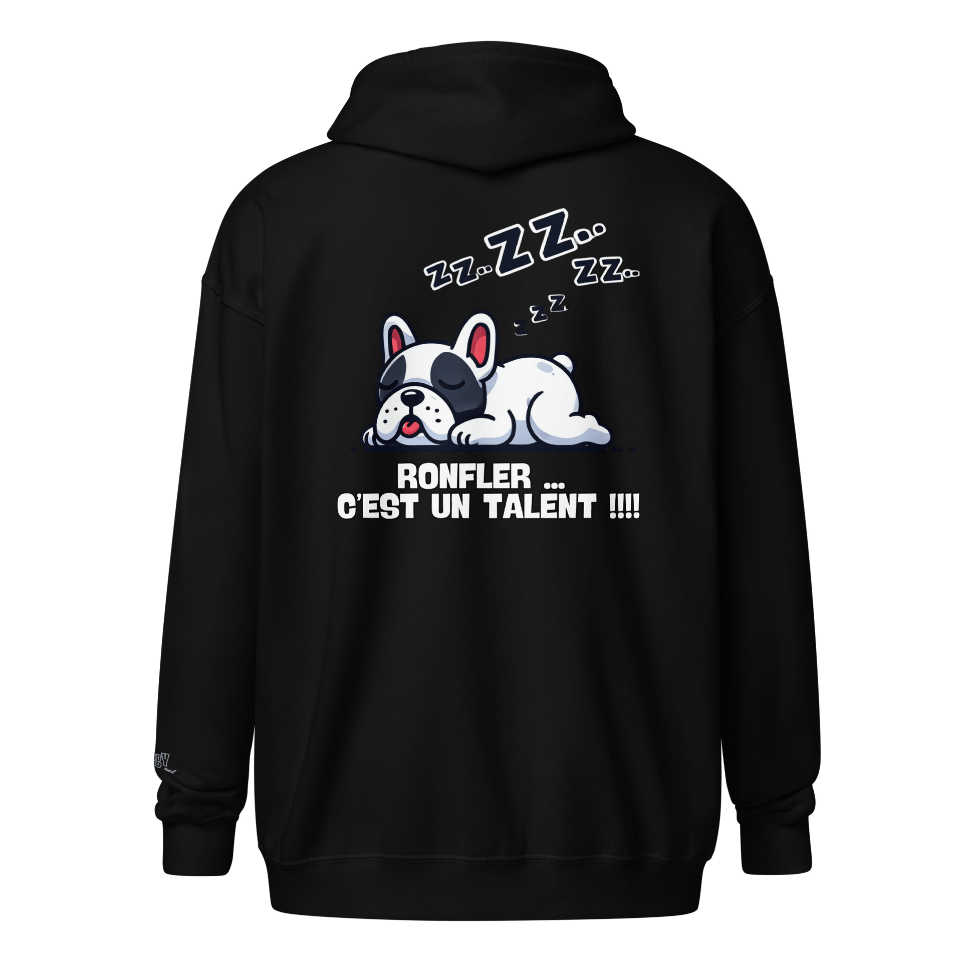 Veste à capuche épais unisexe à fermeture éclair classique - Collection Bouledogue Français - Doggy Trend