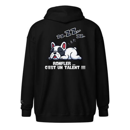 Veste à capuche épais unisexe à fermeture éclair classique - Collection Bouledogue Français - Doggy Trend