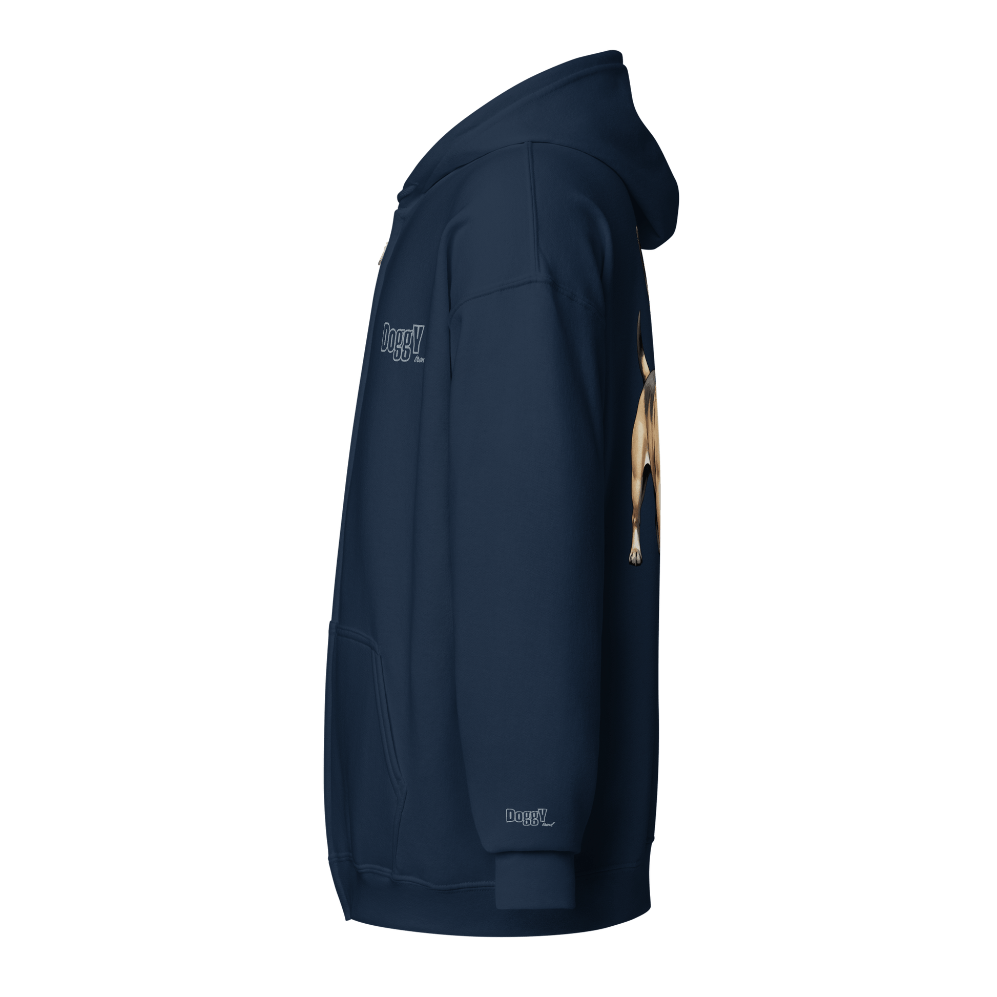 Veste à capuche épais unisexe à fermeture éclair classique - Collection Bouledogue Français - Doggy Trend