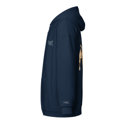 Veste à capuche épais unisexe à fermeture éclair classique - Collection Bouledogue Français - Doggy Trend