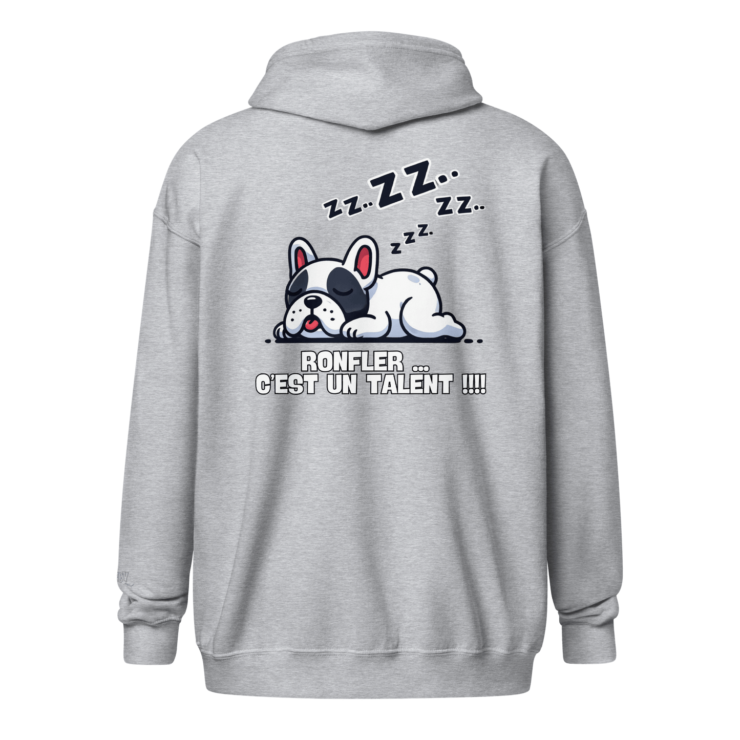 Veste à capuche épais unisexe à fermeture éclair classique - Collection Bouledogue Français - Doggy Trend
