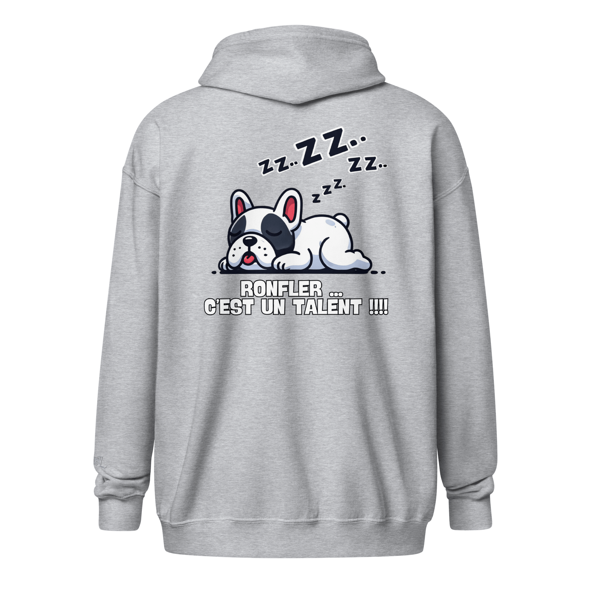Veste à capuche épais unisexe à fermeture éclair classique - Collection Bouledogue Français - Doggy Trend
