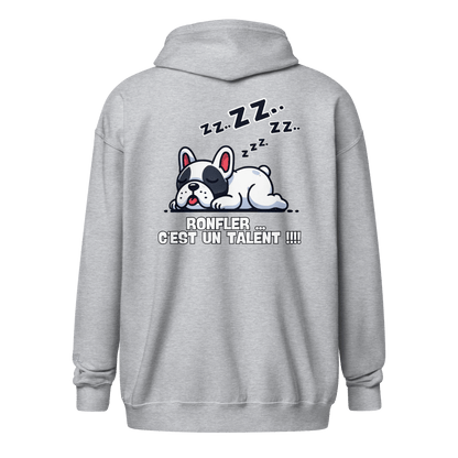 Veste à capuche épais unisexe à fermeture éclair classique - Collection Bouledogue Français - Doggy Trend