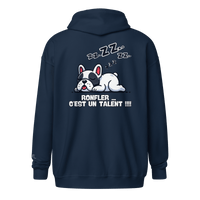 Veste à capuche épais unisexe à fermeture éclair classique - Collection Bouledogue Français - Doggy Trend