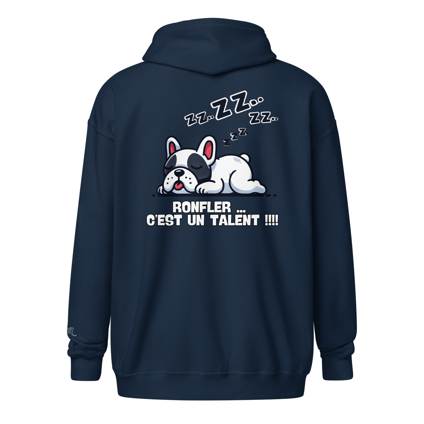 Veste à capuche épais unisexe à fermeture éclair classique - Collection Bouledogue Français - Doggy Trend