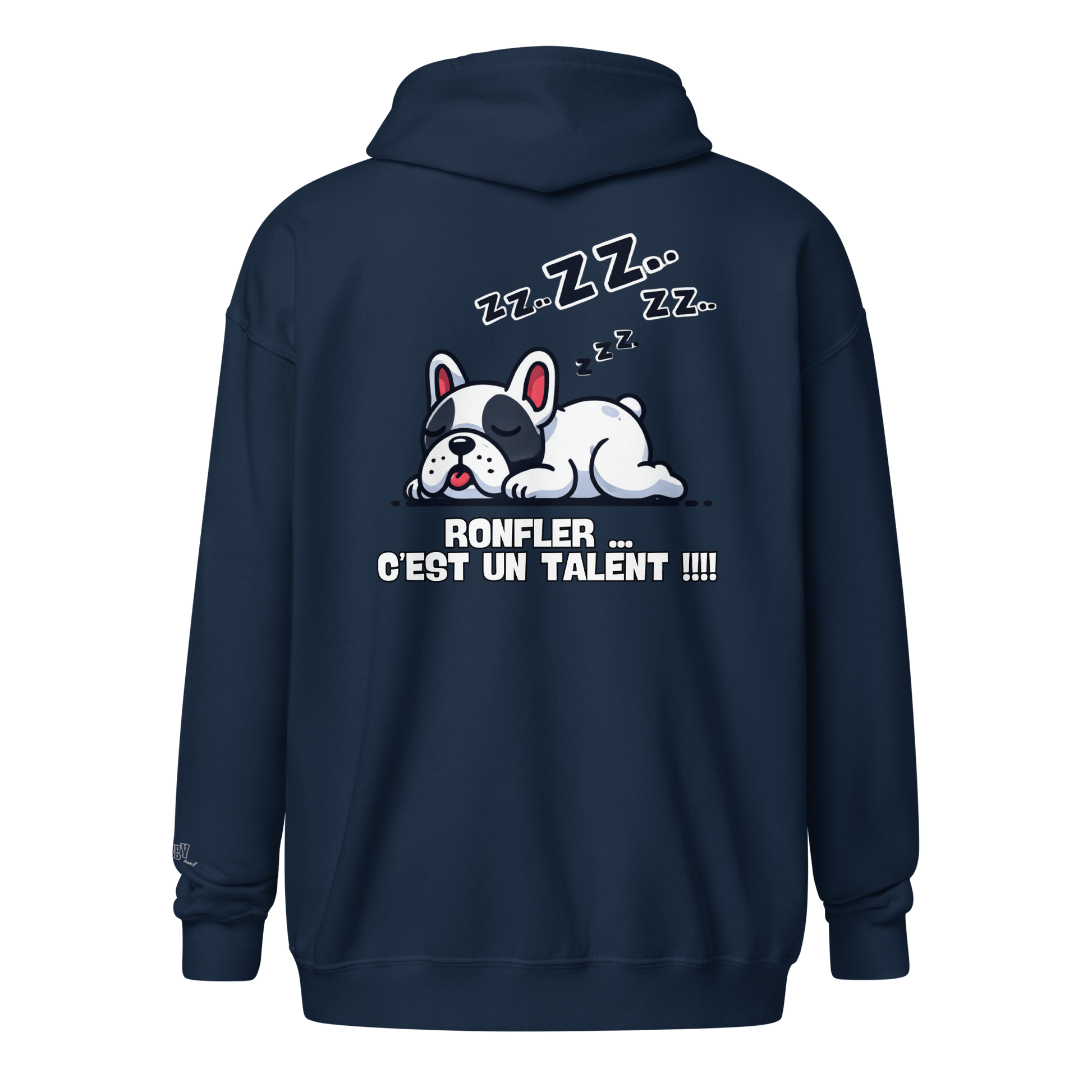 Veste à capuche épais unisexe à fermeture éclair classique - Collection Bouledogue Français - Doggy Trend