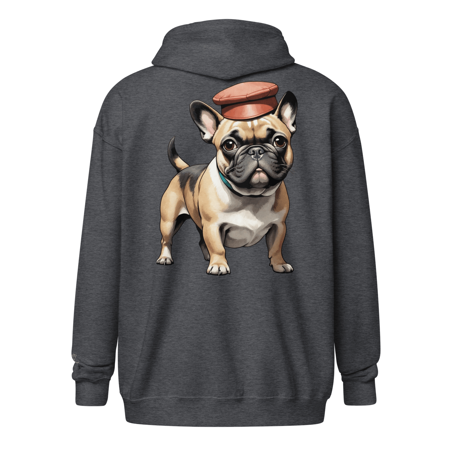 Veste à capuche épais unisexe à fermeture éclair classique - Collection Bouledogue Français - Doggy Trend