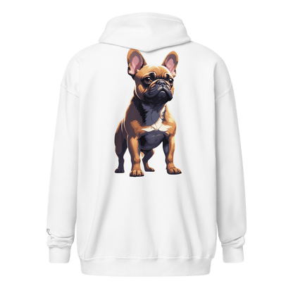 Veste à capuche épais unisexe à fermeture éclair classique - Collection Bouledogue Français - Doggy Trend