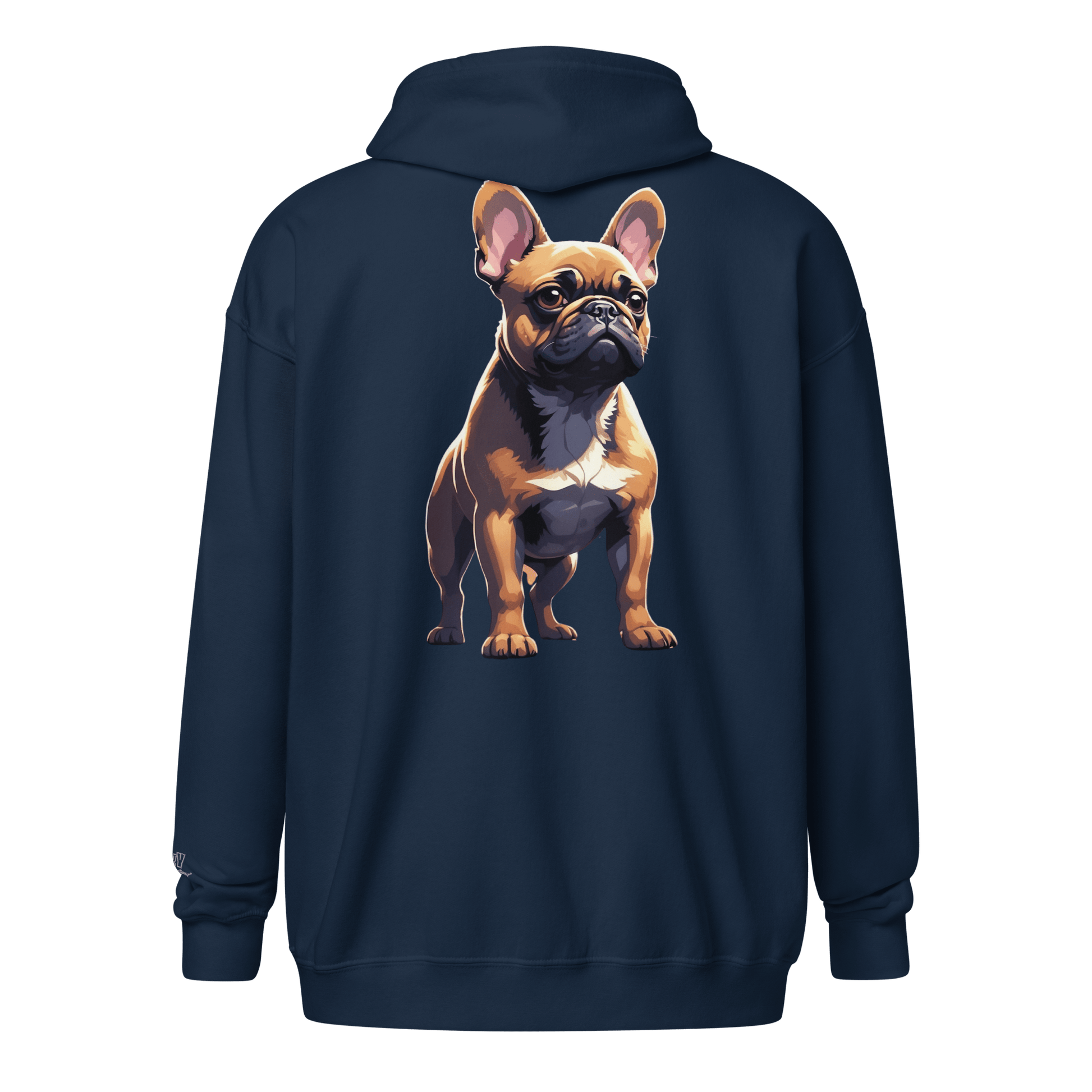 Veste à capuche épais unisexe à fermeture éclair classique - Collection Bouledogue Français - Doggy Trend