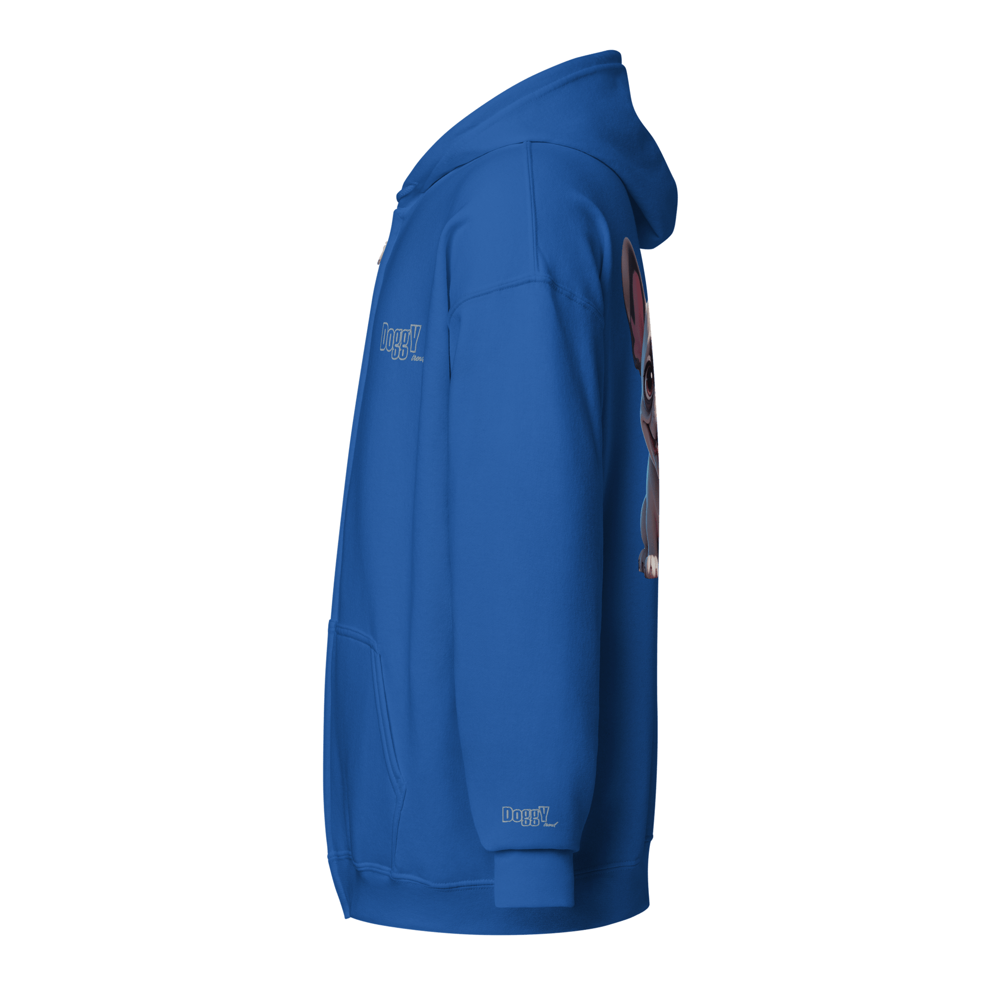 Veste à capuche épais unisexe à fermeture éclair classique - Collection Bouledogue Français - Doggy Trend