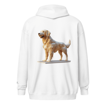 Veste à capuche épais unisexe à fermeture éclair classique - Collection Golden Retriever - Doggy Trend