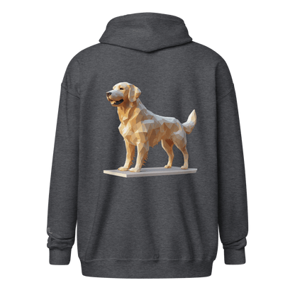 Veste à capuche épais unisexe à fermeture éclair classique - Collection Golden Retriever - Doggy Trend