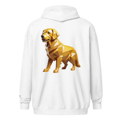 Veste à capuche épais unisexe à fermeture éclair classique - Collection Golden Retriever - Doggy Trend
