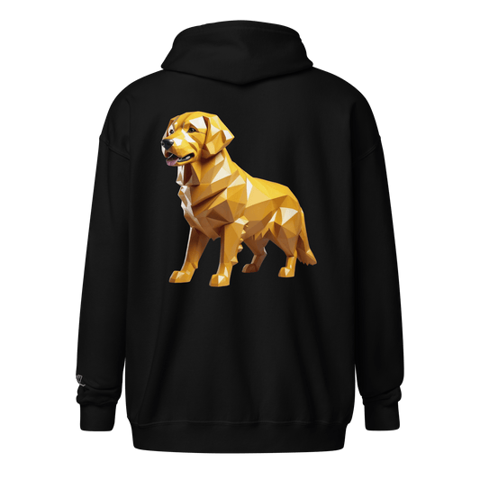 Veste à capuche épais unisexe à fermeture éclair classique - Collection Golden Retriever - Doggy Trend