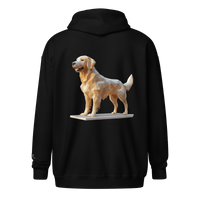 Veste à capuche épais unisexe à fermeture éclair classique - Collection Golden Retriever - Doggy Trend