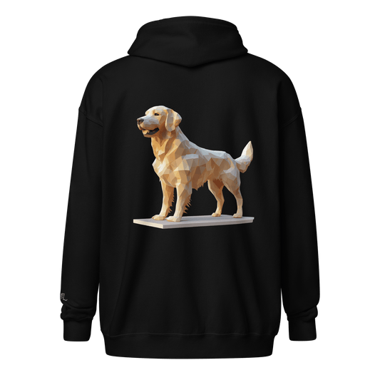 Veste à capuche épais unisexe à fermeture éclair classique - Collection Golden Retriever - Doggy Trend