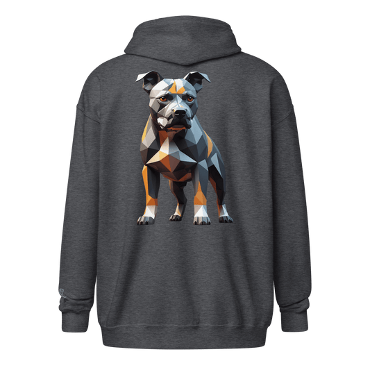Veste à capuche épais unisexe à fermeture éclair classique - Collection Staffordshire Bull Terrier - Doggy Trend
