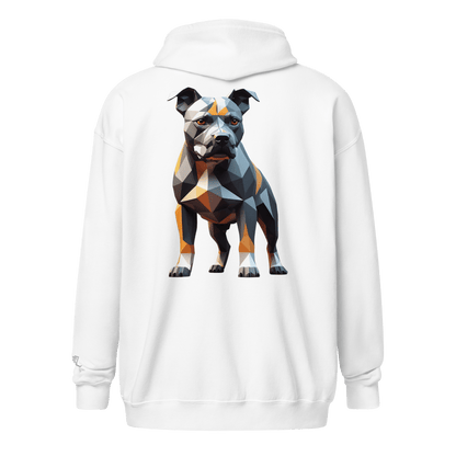 Veste à capuche épais unisexe à fermeture éclair classique - Collection Staffordshire Bull Terrier - Doggy Trend