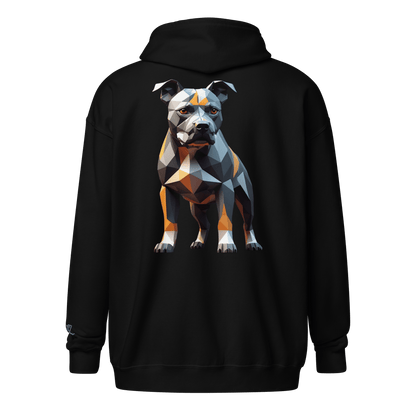 Veste à capuche épais unisexe à fermeture éclair classique - Collection Staffordshire Bull Terrier - Doggy Trend