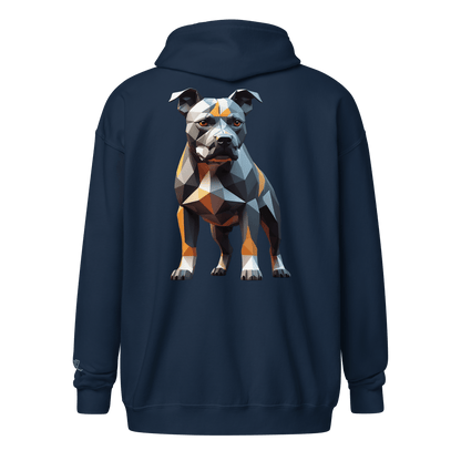 Veste à capuche épais unisexe à fermeture éclair classique - Collection Staffordshire Bull Terrier - Doggy Trend