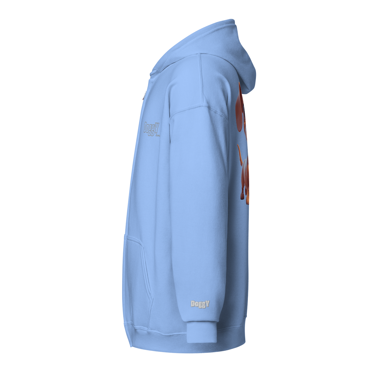 Veste à capuche épais unisexe à fermeture éclair classique - Collection Teckel - Doggy Trend