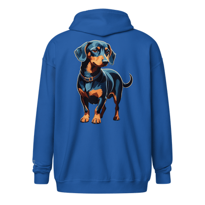Veste à capuche épais unisexe à fermeture éclair classique - Collection Teckel - Doggy Trend
