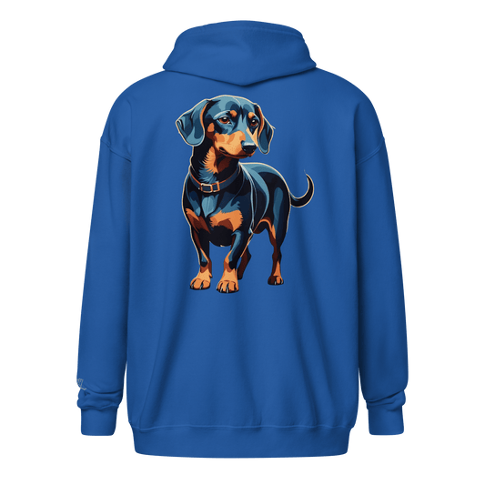 Veste à capuche épais unisexe à fermeture éclair classique - Collection Teckel - Doggy Trend