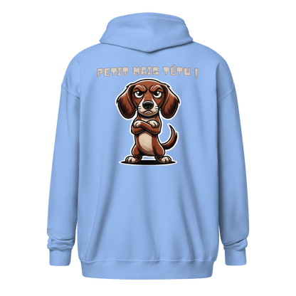 Veste à capuche épais unisexe à fermeture éclair classique - Collection Teckel - Doggy Trend