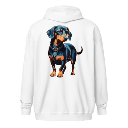 Veste à capuche épais unisexe à fermeture éclair classique - Collection Teckel - Doggy Trend
