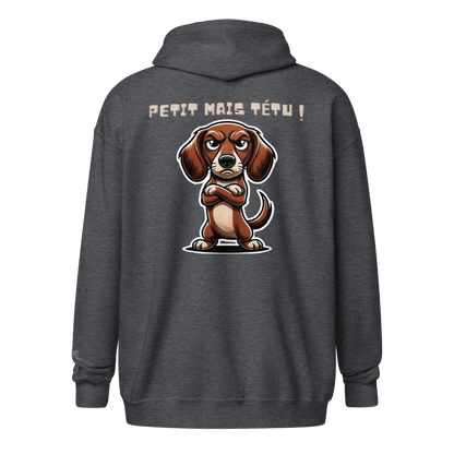 Veste à capuche épais unisexe à fermeture éclair classique - Collection Teckel - Doggy Trend