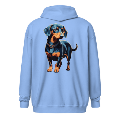 Veste à capuche épais unisexe à fermeture éclair classique - Collection Teckel - Doggy Trend