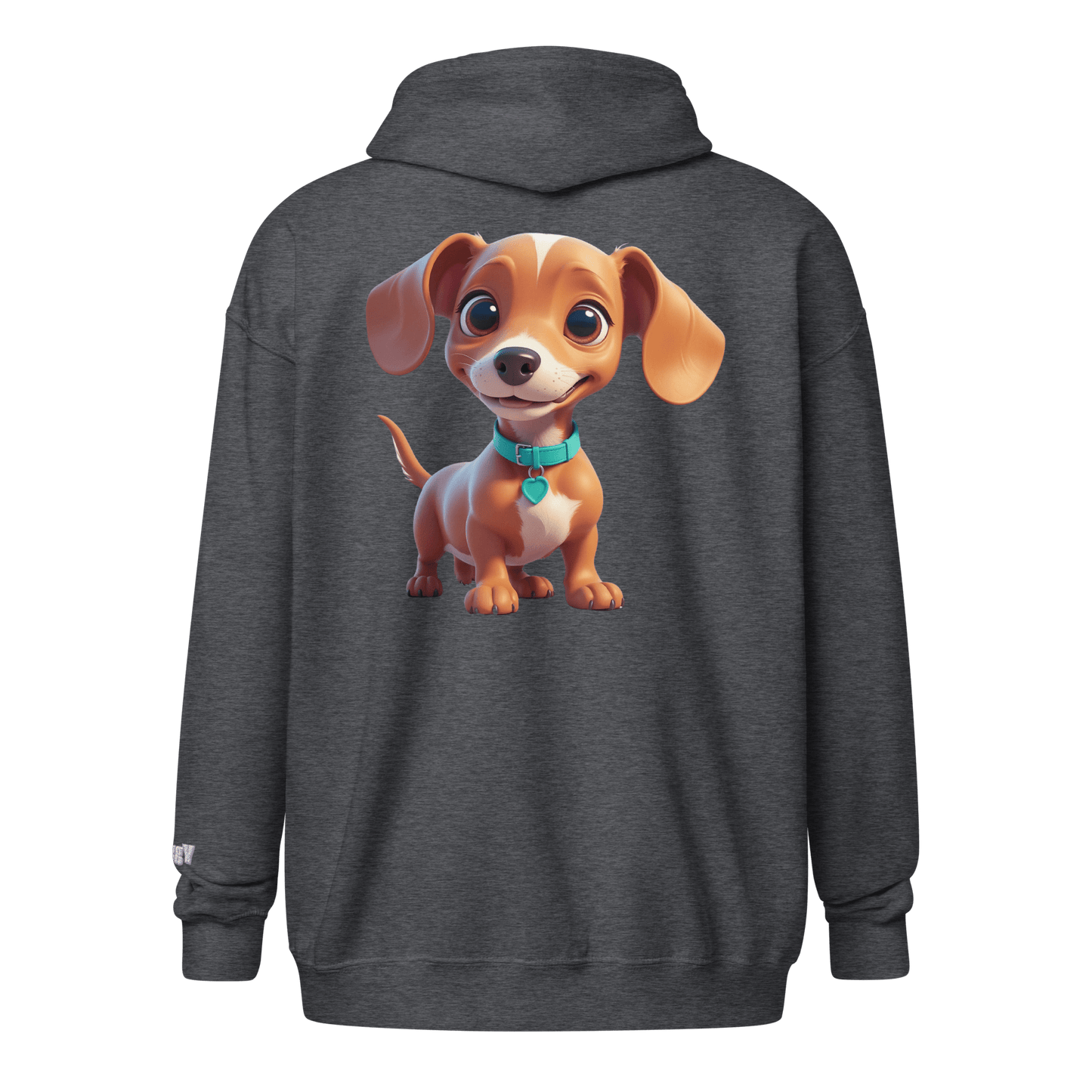 Veste à capuche épais unisexe à fermeture éclair classique - Collection Teckel - Doggy Trend