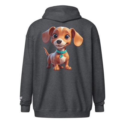 Veste à capuche épais unisexe à fermeture éclair classique - Collection Teckel - Doggy Trend