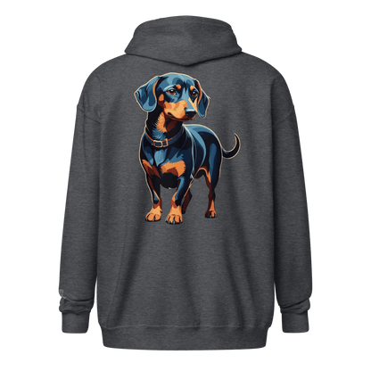 Veste à capuche épais unisexe à fermeture éclair classique - Collection Teckel - Doggy Trend