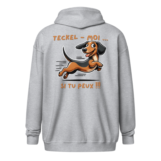 Veste à capuche épais unisexe à fermeture éclair classique - Collection Teckel - Doggy Trend