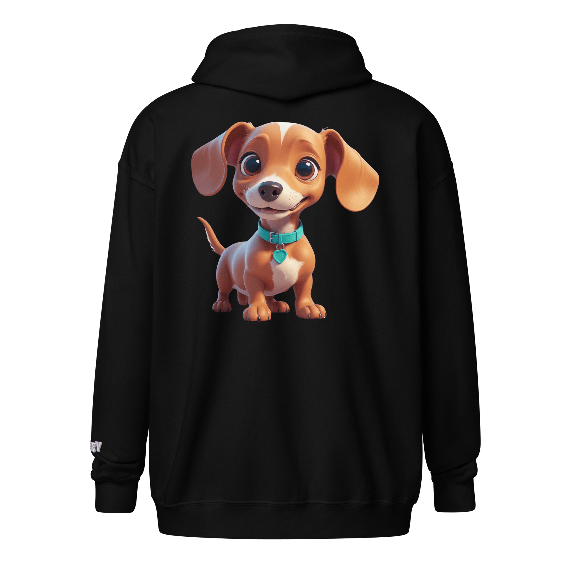 Veste à capuche épais unisexe à fermeture éclair classique - Collection Teckel - Doggy Trend