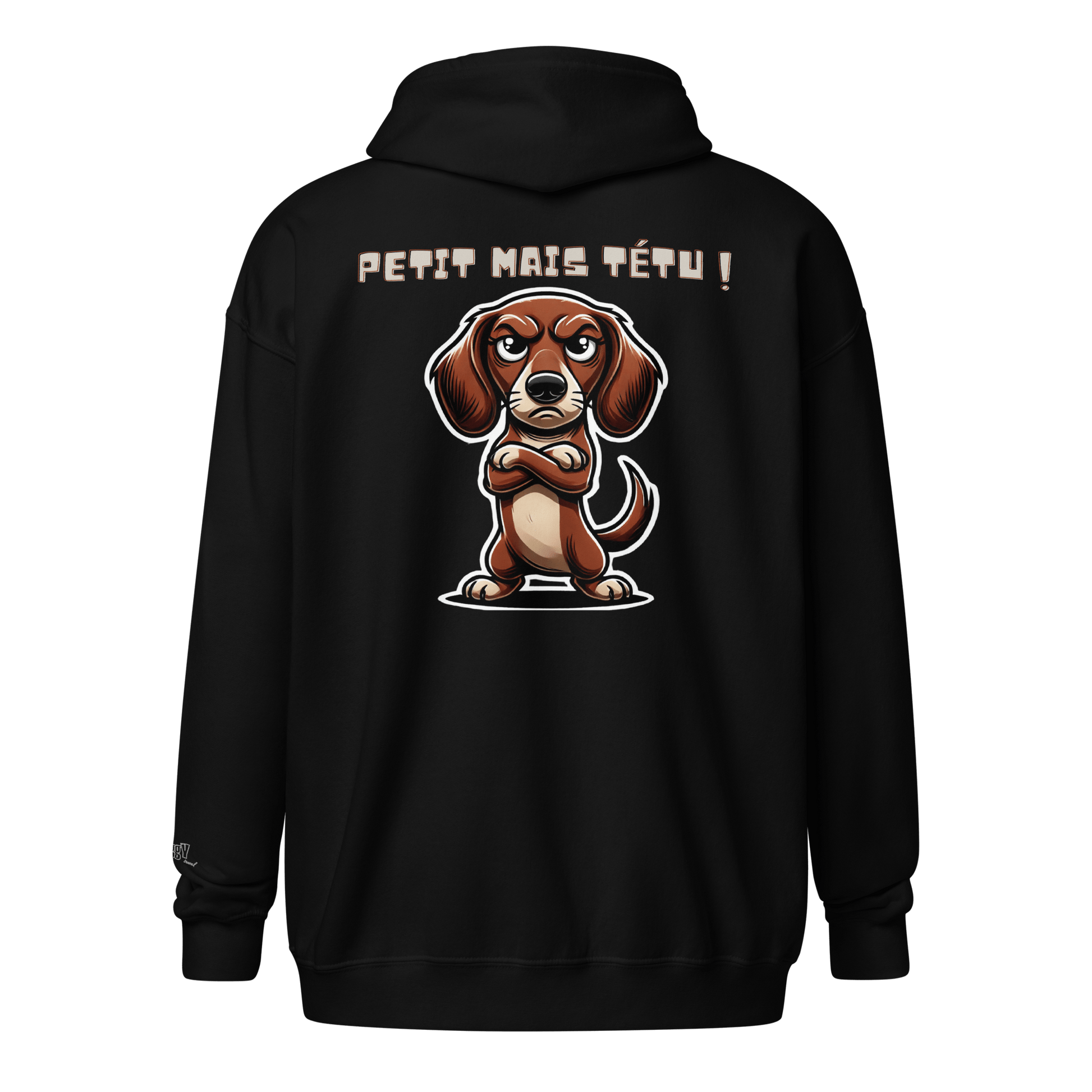 Veste à capuche épais unisexe à fermeture éclair classique - Collection Teckel - Doggy Trend