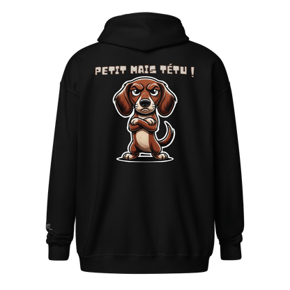 Veste à capuche épais unisexe à fermeture éclair classique - Collection Teckel - Doggy Trend