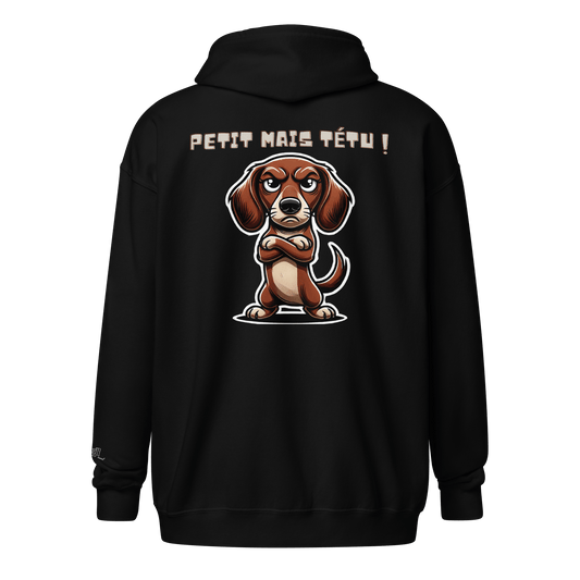 Veste à capuche épais unisexe à fermeture éclair classique - Collection Teckel - Doggy Trend