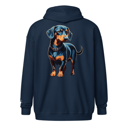 Veste à capuche épais unisexe à fermeture éclair classique - Collection Teckel - Doggy Trend
