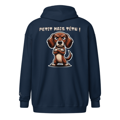 Veste à capuche épais unisexe à fermeture éclair classique - Collection Teckel - Doggy Trend
