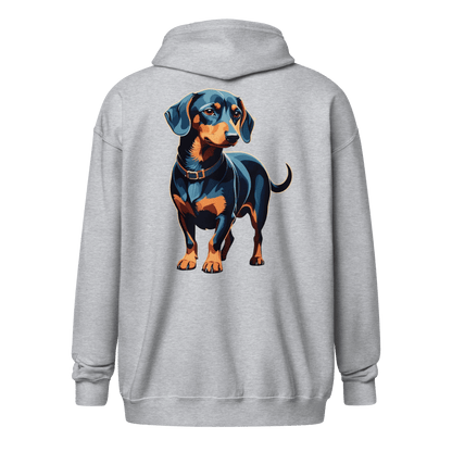 Veste à capuche épais unisexe à fermeture éclair classique - Collection Teckel - Doggy Trend