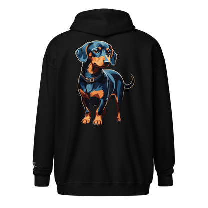 Veste à capuche épais unisexe à fermeture éclair classique - Collection Teckel - Doggy Trend