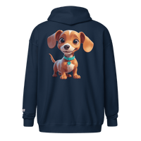 Veste à capuche épais unisexe à fermeture éclair classique - Collection Teckel - Doggy Trend